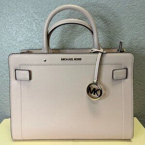 Michael Kors Women Handbag Rayne Medium Satchel Leather - Color Powder Blush